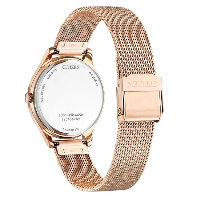 【CITIZEN 星辰】Hebe田馥甄廣告款 光動能時尚米蘭帶女錶-32mm 手錶 送禮 禮物 推薦(EM0508-80Y)