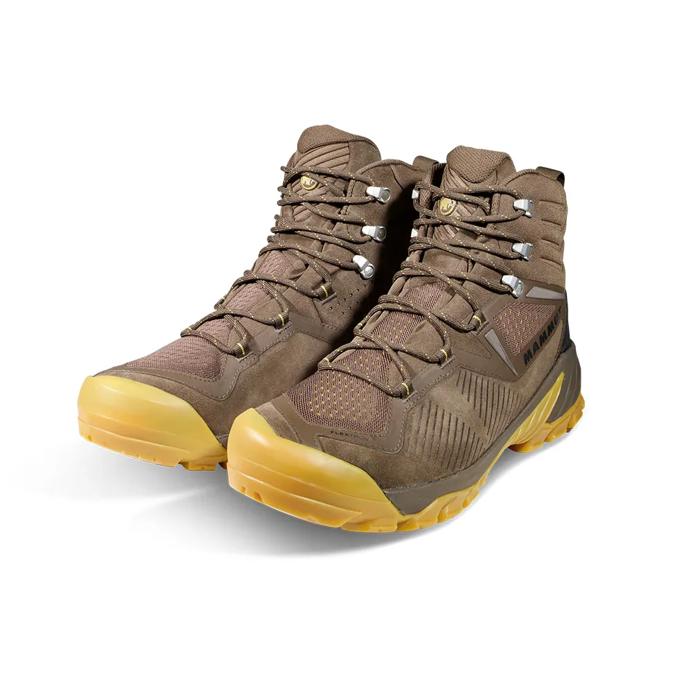【Mammut 長毛象】Sapuen High GTX Men 高筒健行登山鞋 鷦鷯棕/琥珀綠 男款 #3030-04241