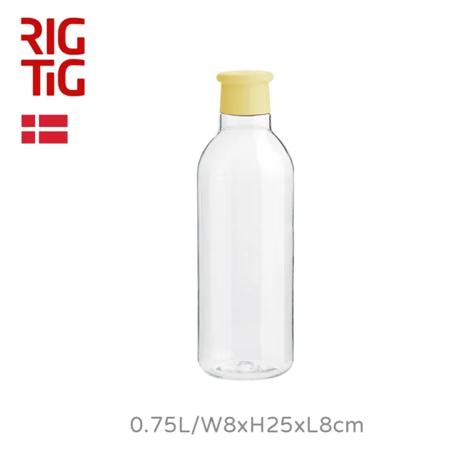 【RIG-TIG】Drink It隨身水瓶-黃-750ml(永續環保的丹麥設計)