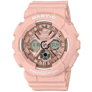 【CASIO 卡西歐】BABY-G 時尚雙顯腕錶 母親節 禮物(BA-130-4A/速)
