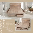 【藤原傢俬】全木芯板2層收納床頭3.5尺(不含床架)