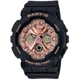 【CASIO 卡西歐】BABY-G 時尚雙顯腕錶 母親節 禮物(BA-130-1A4/速)