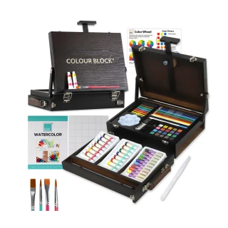 【COLOUR BLOCK】畫架型多媒材木盒組 收納畫具二合一 開學季優惠「8/21-9/11」(畢業時刻的最佳紀念)