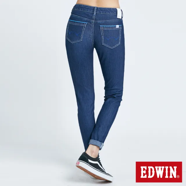 【EDWIN】女裝 JERSEYS 迦績EJ6超彈錐形牛仔褲(石洗綠)
