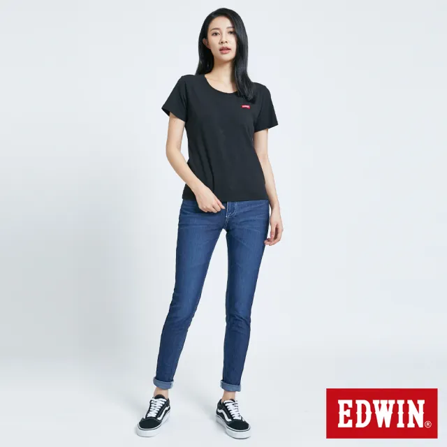 【EDWIN】女裝 JERSEYS 迦績EJ6超彈錐形牛仔褲(石洗綠)