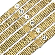 【Watchband】13.15.17.19.21.23mm / 各品牌通用 亮光色澤 蝴蝶雙壓扣 不鏽鋼錶帶(金色)