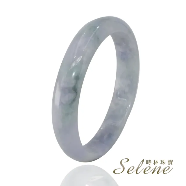 【Selene】春帶彩飄花翡翠手鐲(A貨翡翠6616)