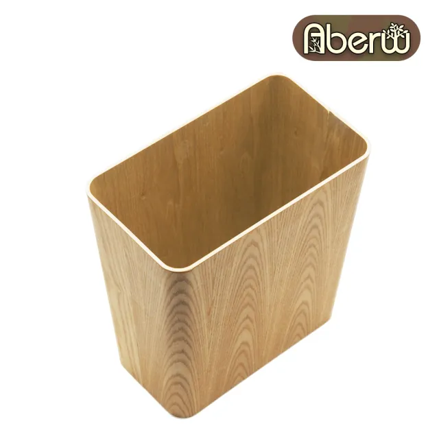 【AberW】楊木垃圾桶-長方-28cm(碎紙桶 木質垃圾桶 置物桶)