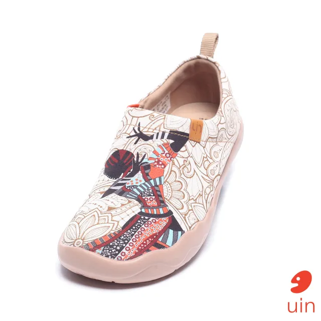 【uin】西班牙原創設計 女鞋 黑珍珠彩繪休閒鞋82012076(彩繪)