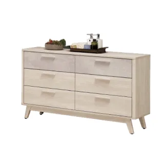 【文創集】古爵  雙色4尺六抽斗櫃/收納櫃