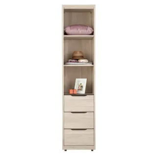 【WAKUHOME 瓦酷家具】Wesley簡約木質調1.5尺衣櫥-三抽A002-005-4