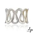 【Jpqueen】奶油擠花鏤空寬版彈性開口戒指(2色可選)