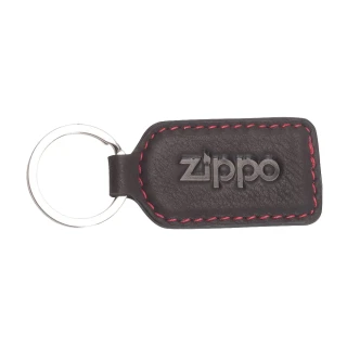 【Zippo官方直營】咖啡色牛皮鑰匙圈(皮件皮夾)