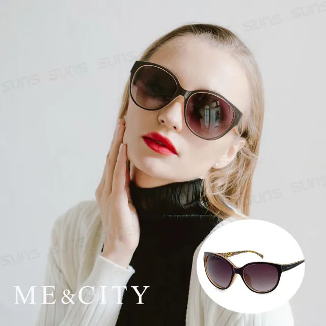 【ME&CITY】義大利圖騰經典太陽眼鏡 品牌墨鏡 抗UV400(ME120022 J424)
