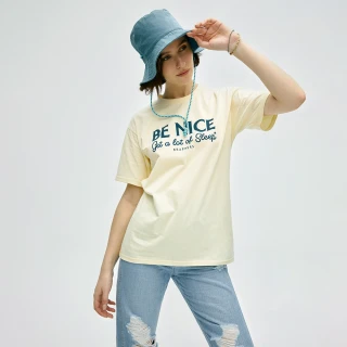 【BRAPPERS】女款 BE NICE 印花T恤(鵝黃)