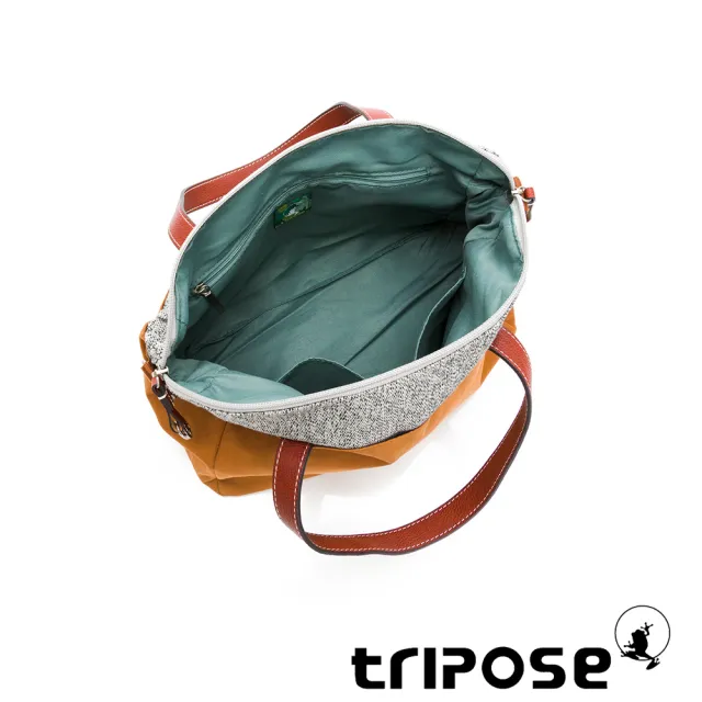 【tripose】漫遊系列岩紋玩色兩用手提背包(稻禾駝)