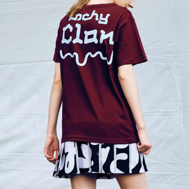 【Daniel Wong】LOCHYCLAN 中性 短袖直身T恤(深酒紅)