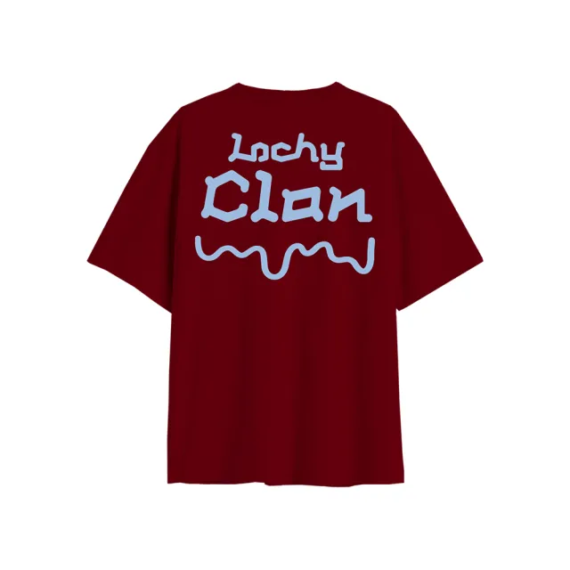 【Daniel Wong】LOCHYCLAN 中性 短袖直身T恤(深酒紅)