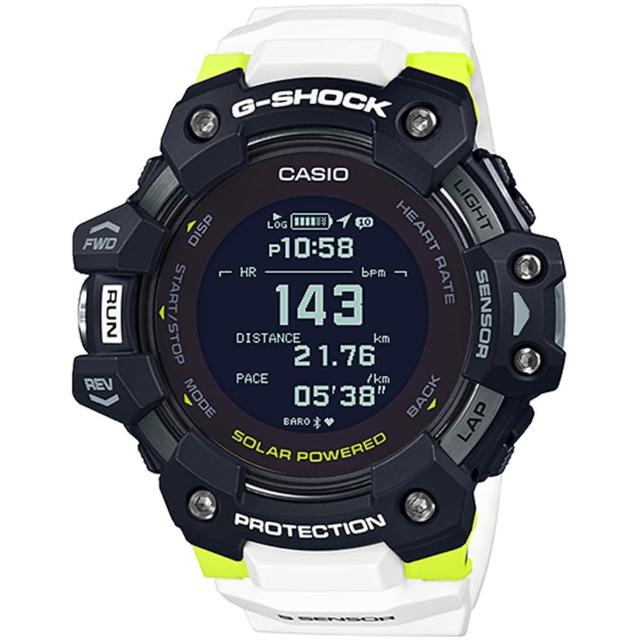 【CASIO 卡西歐】G-SHOCK 太陽能GPS心律運動錶 母親節 送禮(GBD-H1000-1A7)