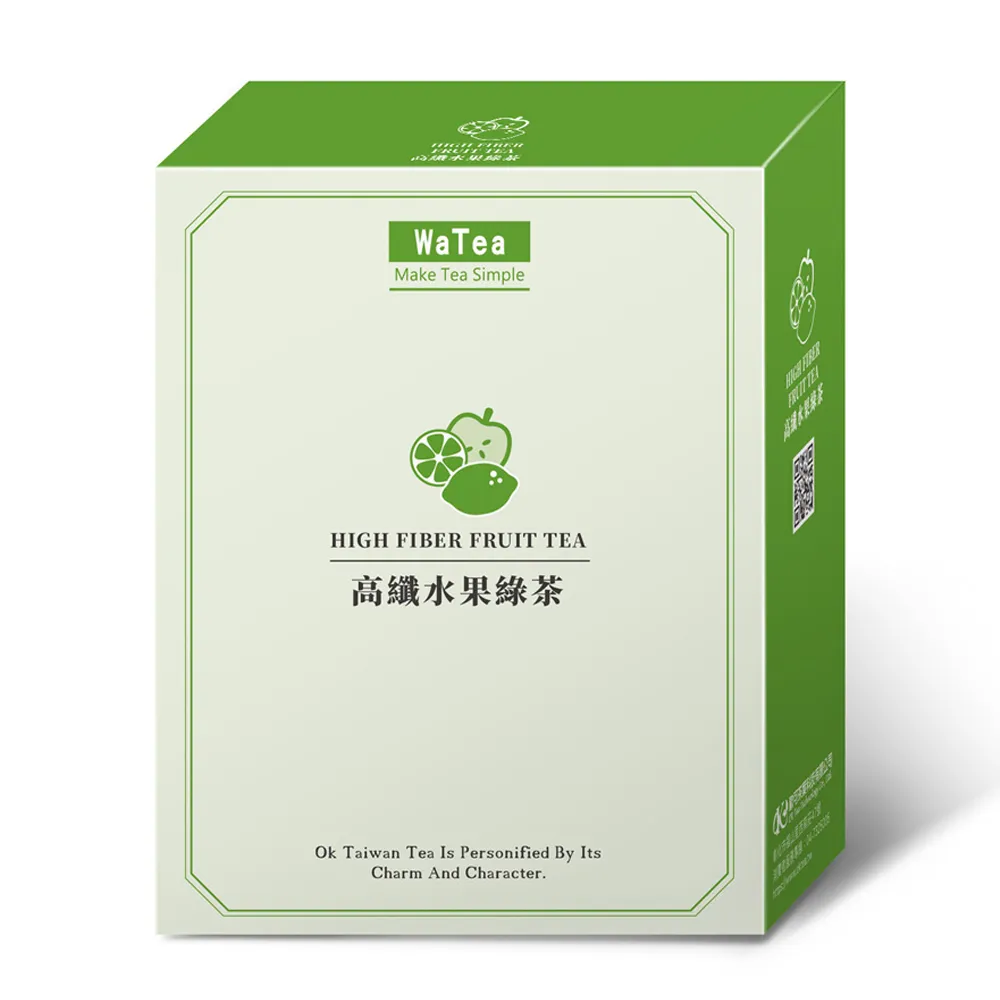 【歐可茶葉】高纖水果綠茶x1盒(30gx7包/盒)