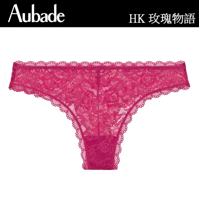 【Aubade】玫瑰物語蕾絲丁褲 性感小褲 法國進口 女內褲(HK-桃紅)