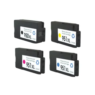 【向日葵】for HP 1黑3彩 NO.950XL 951XL CN045AA~CN048AA高容量環保墨水匣(適用251dw/276dw/8100/8600)