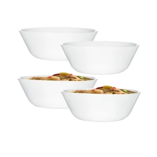 【CorelleBrands 康寧餐具】PYREX 靚白強化玻璃540ml餐碗4件組