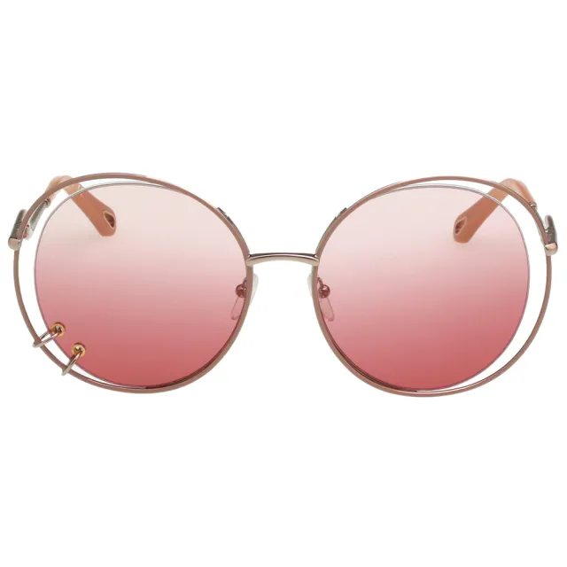 【Chloe’ 蔻依】造型太陽眼鏡 名人愛用款CE153S(裸色框配粉色片)