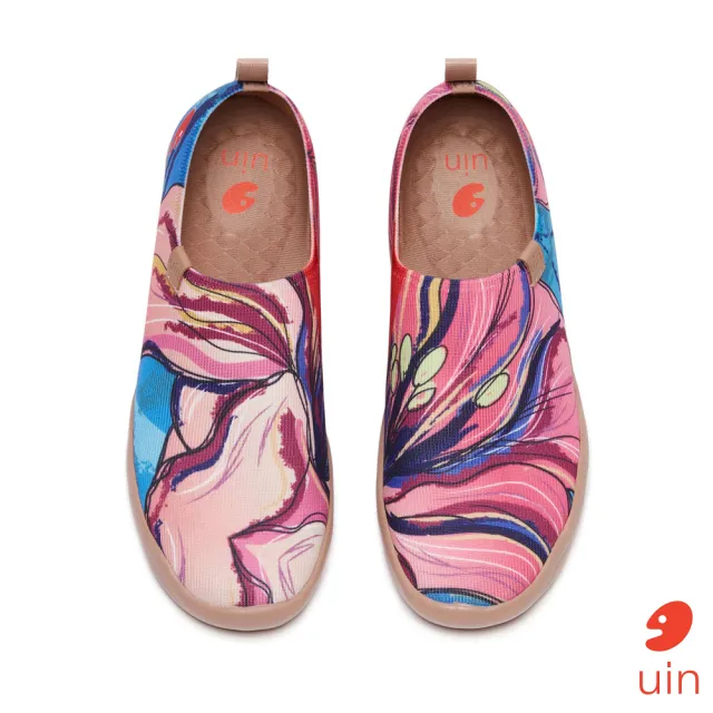 【uin】西班牙原創設計 女鞋 怒放百合彩繪休閒鞋W1010054(彩繪)