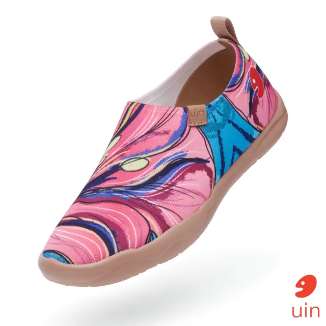 【uin】西班牙原創設計 女鞋 怒放百合彩繪休閒鞋W1010054(彩繪)