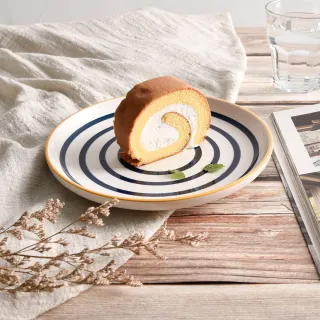 【Homely Zakka】日式創意手繪陶瓷餐盤碗餐具_小圓平盤20cm-2款任選(餐具 盤子 器皿)