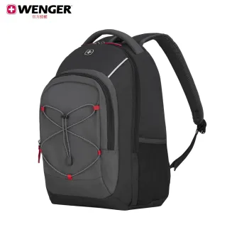 【WENGER 威戈】雙11 Wenger Mars 16吋電腦後背包 33*46*24 黑/淺藍(611987/611988)