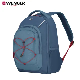 【WENGER 威戈】雙11 Wenger Mars 16吋電腦後背包 33*46*24 黑/淺藍(611987/611988)