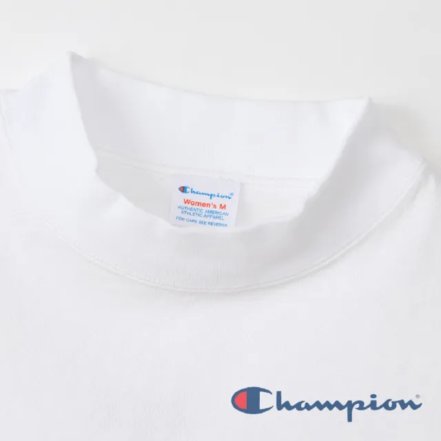 【Champion】官方直營 女款-LOGO刺繡長袖Tee-白色(CW-S405-010)