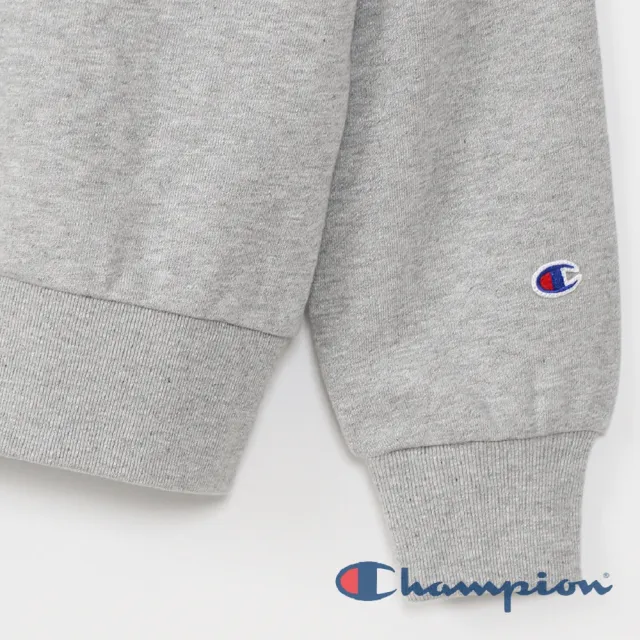 【Champion】官方直營-Womens 圓領Tokyo Logo大學長袖Tee-女(灰色)