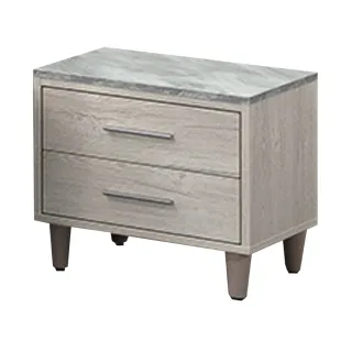 【綠活居】巴菲  淺橡1.6尺二抽床頭櫃