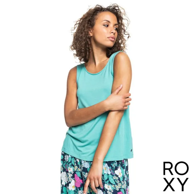 【ROXY】女款 女裝 無袖上衣 FINE WITH YOU(藍綠色)