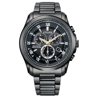 【CITIZEN 星辰】GENTS 三眼計時萬年曆光動能男錶/43mm 母親節(BL5547-89H)