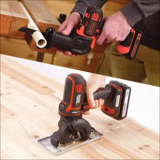 【Black+Decker】組合  20V Max第三代可換頭惡魔機套裝+圓鋸頭+軍刀鋸頭(電鑽)