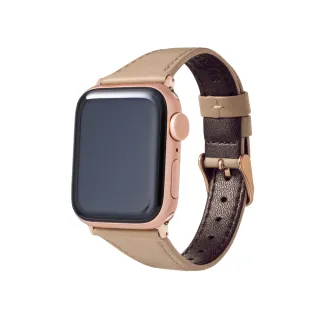 【Gramas】Apple Watch 44/45/46/49mm 莫蘭迪仕女真皮錶帶(卡及米)