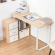 【樂嫚妮】轉角L型書桌含三抽-右側/左側 收納櫃 書桌(工作桌 電腦桌)