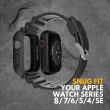 【elkson】AppleWatch 9/8/7/6/5/4/SE  QuattroPro柔韌透氣TPU一體成形軍規錶帶44/45mm(適用新款S9)