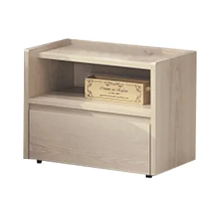 【綠活居】卡西斯  淺橡1.6尺單抽床頭櫃