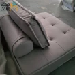 【文創集】馬利歐義式皮革＆科技布正方形休閒沙發(二色可選)