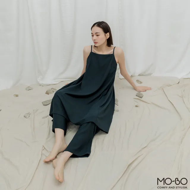 【MO-BO】春日暖陽假兩件連身褲(褲子)