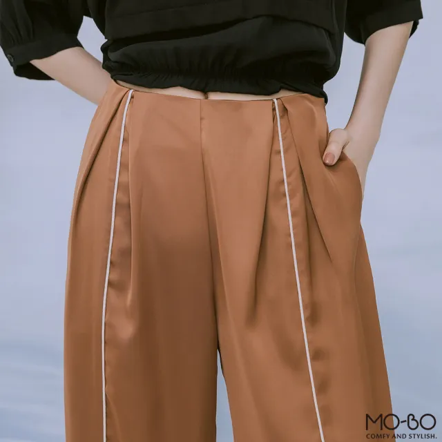【MO-BO】六本木前出芽設計落地褲(褲子)
