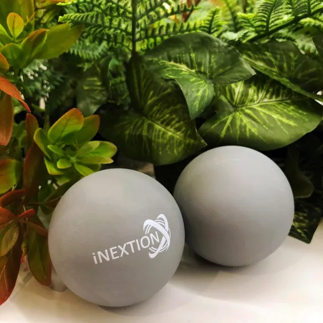【INEXTION】Therapy Balls 筋膜按摩療癒球 2入組 - 天灰(65D 天然橡膠按摩球 台灣製)