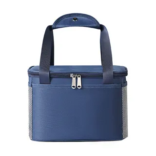 【E.City】交換禮物 手提大容量方款網格保溫保冷包