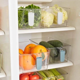 【帕斯特收納生活】大號寬款-透明冰箱蔬果收納盒 廚房收納 生鮮分類盒 多功能儲物盒(收納盒)