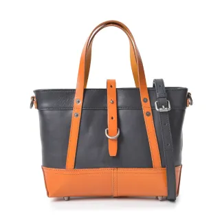 【A&L 老工匠】真皮牛皮Tabitha通勤簡約側背包(真皮包包 經典黑)